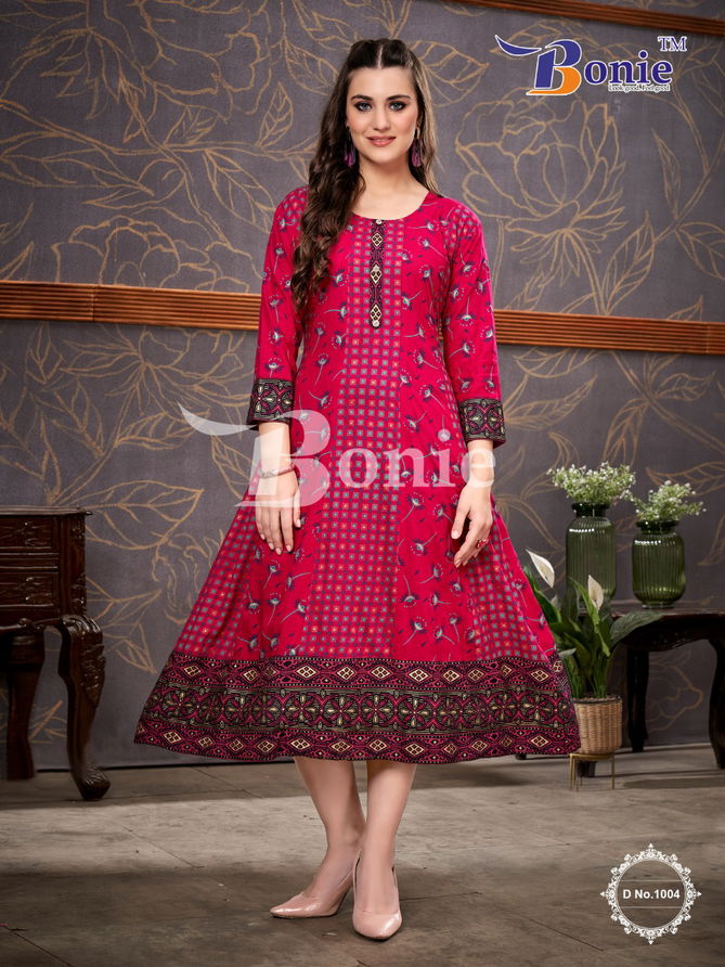 Bonie Suhana Exclusive Designer Wear Wholesale Printed Kurtis Catalog